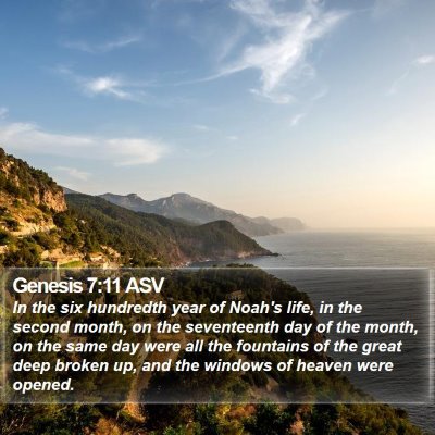 Genesis 7:11 ASV Bible Verse Image