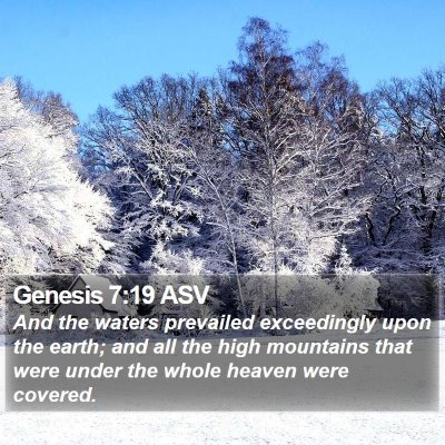 Genesis 7:19 ASV Bible Verse Image