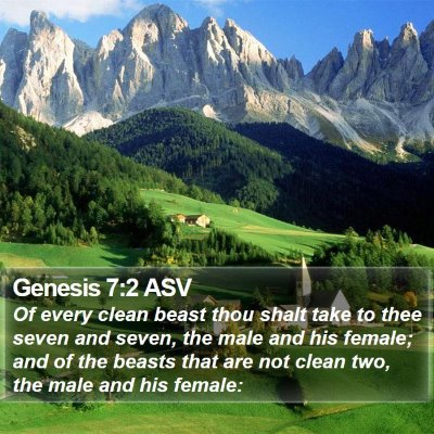 Genesis 7:2 ASV Bible Verse Image