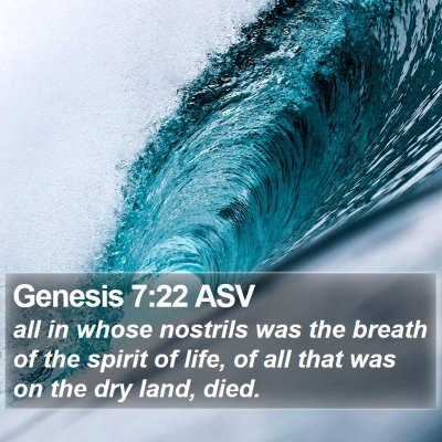 Genesis 7:22 ASV Bible Verse Image