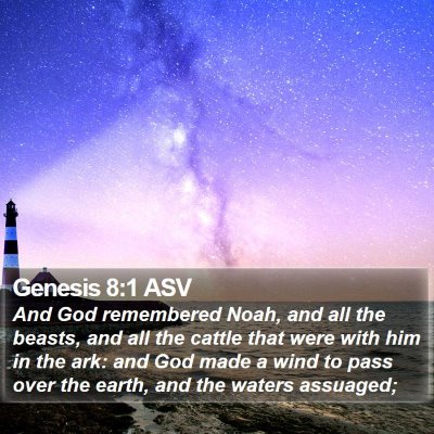 Genesis 8:1 ASV Bible Verse Image