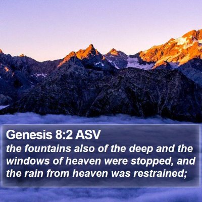 Genesis 8:2 ASV Bible Verse Image