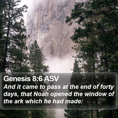 Genesis 8:6 ASV Bible Verse Image