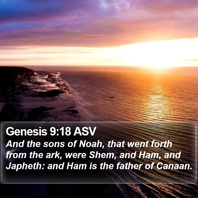 Genesis 9:18 ASV Bible Verse Image