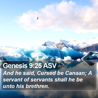 Genesis 9:25 ASV Bible Verse Image