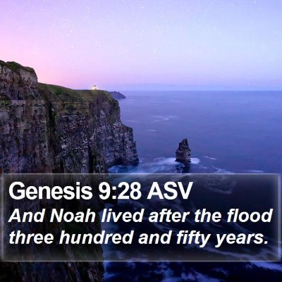 Genesis 9:28 ASV Bible Verse Image