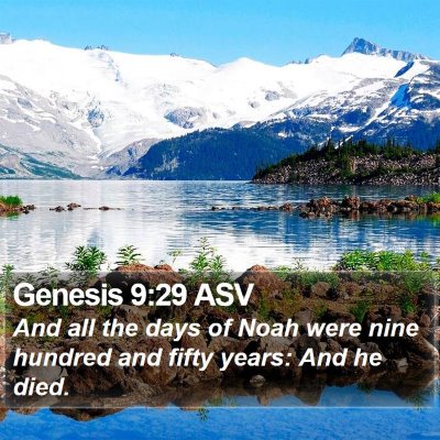 Genesis 9:29 ASV Bible Verse Image