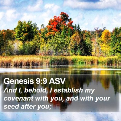 Genesis 9:9 ASV Bible Verse Image