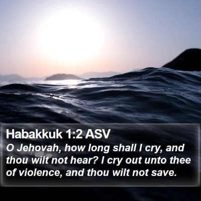 Habakkuk 1:2 ASV Bible Verse Image