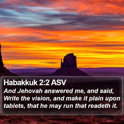 Habakkuk 2:2 ASV Bible Verse Image