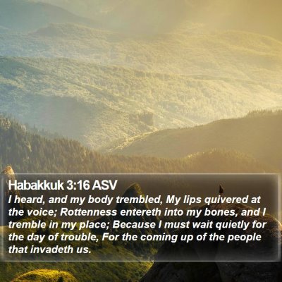 Habakkuk 3:16 ASV Bible Verse Image