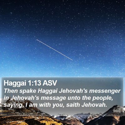 Haggai 1:13 ASV Bible Verse Image