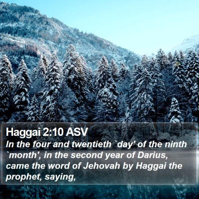 Haggai 2:10 ASV Bible Verse Image
