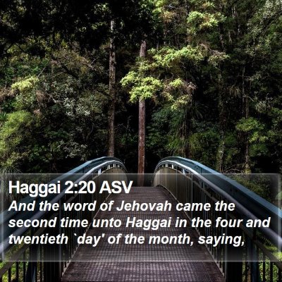 Haggai 2:20 ASV Bible Verse Image