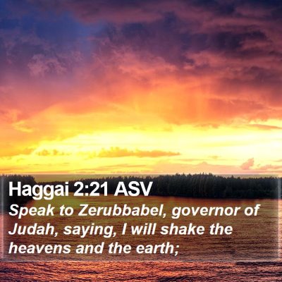 Haggai 2:21 ASV Bible Verse Image