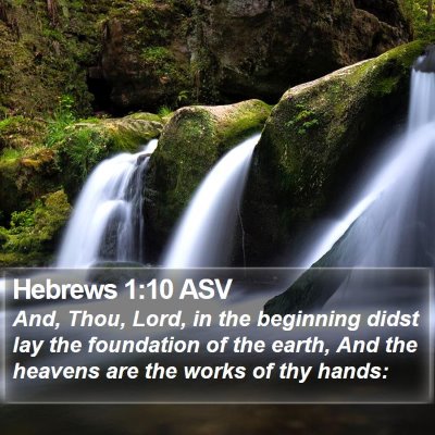 Hebrews 1:10 ASV Bible Verse Image