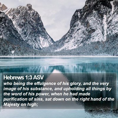 Hebrews 1:3 ASV Bible Verse Image