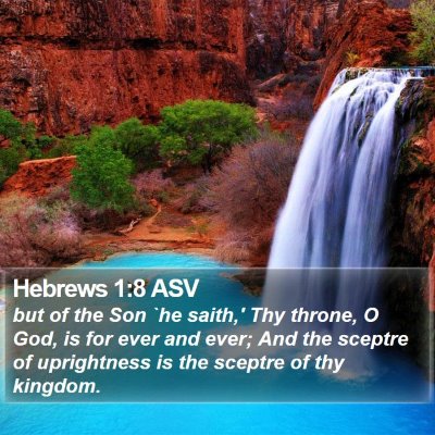 Hebrews 1:8 ASV Bible Verse Image