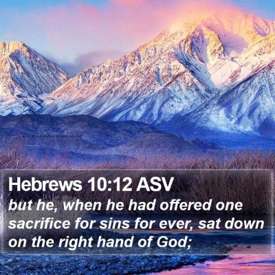 Hebrews 10:12 ASV Bible Verse Image