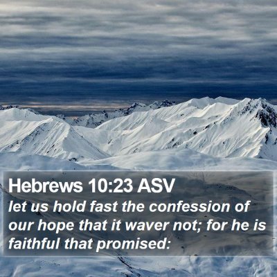 Hebrews 10:23 ASV Bible Verse Image