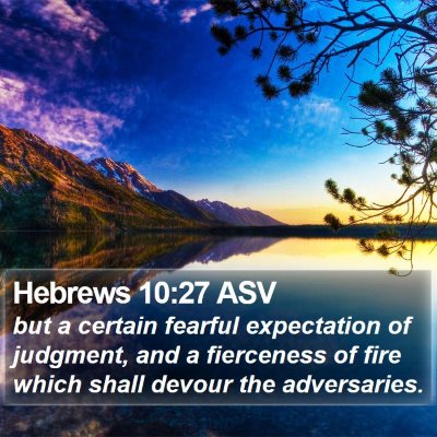 Hebrews 10:27 ASV Bible Verse Image