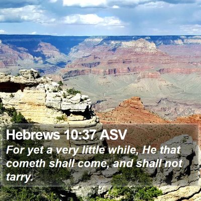 Hebrews 10:37 ASV Bible Verse Image