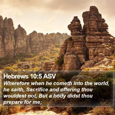 Hebrews 10:5 ASV Bible Verse Image