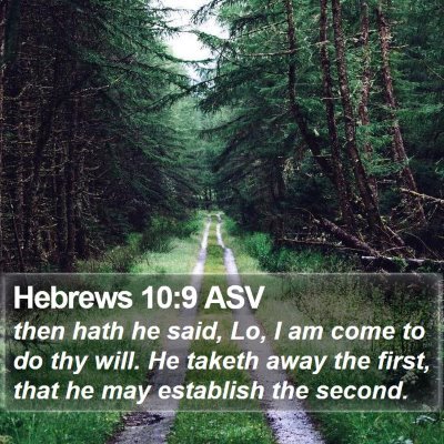 Hebrews 10:9 ASV Bible Verse Image