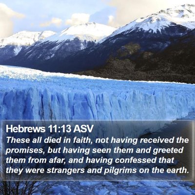 Hebrews 11:13 ASV Bible Verse Image