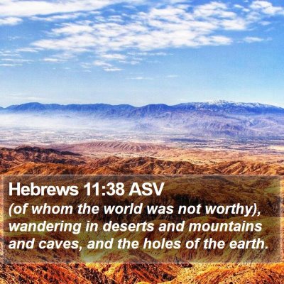 Hebrews 11:38 ASV Bible Verse Image