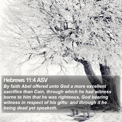 Hebrews 11:4 ASV Bible Verse Image