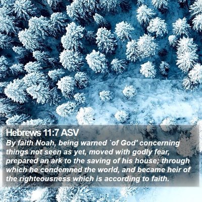 Hebrews 11:7 ASV Bible Verse Image
