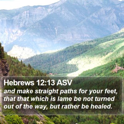 Hebrews 12:13 ASV Bible Verse Image