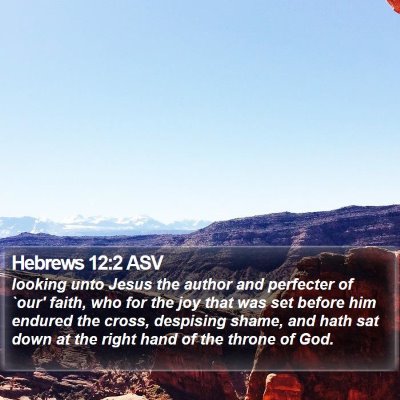 Hebrews 12:2 ASV Bible Verse Image