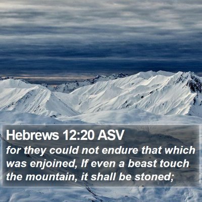 Hebrews 12:20 ASV Bible Verse Image