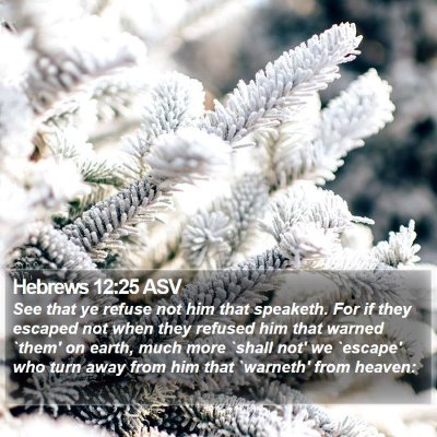 Hebrews 12:25 ASV Bible Verse Image