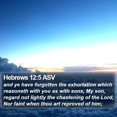 Hebrews 12:5 ASV Bible Verse Image