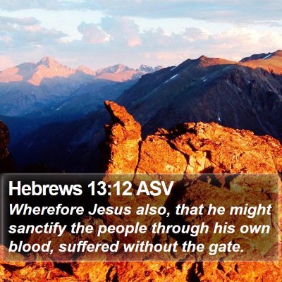 Hebrews 13:12 ASV Bible Verse Image