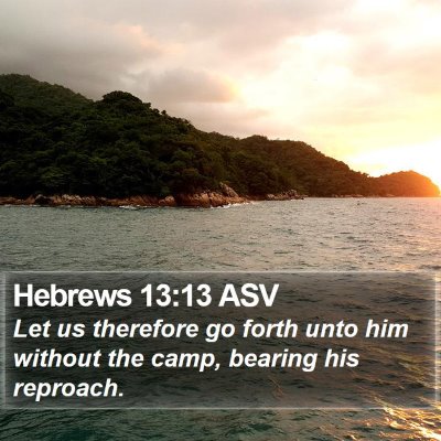 Hebrews 13:13 ASV Bible Verse Image