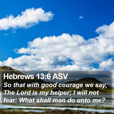 Hebrews 13:6 ASV Bible Verse Image
