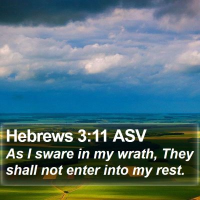 Hebrews 3:11 ASV Bible Verse Image