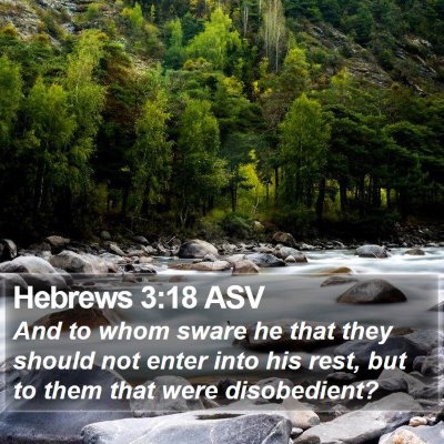 Hebrews 3:18 ASV Bible Verse Image