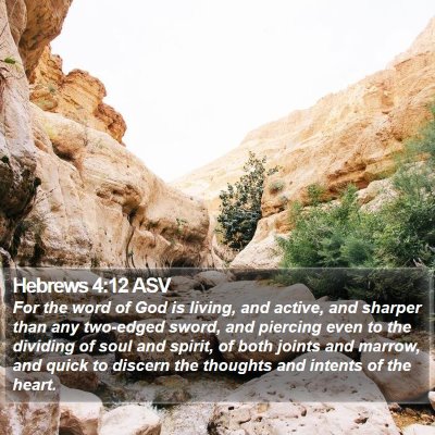 Hebrews 4:12 ASV Bible Verse Image