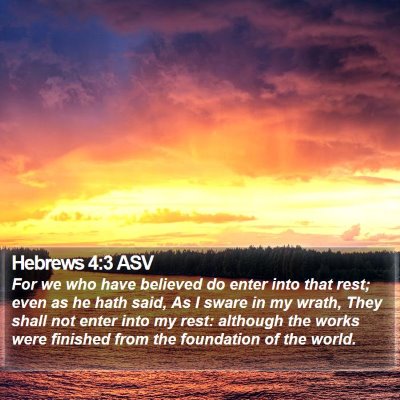 Hebrews 4:3 ASV Bible Verse Image