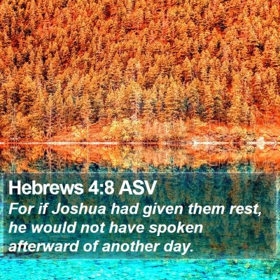 Hebrews 4:8 ASV Bible Verse Image