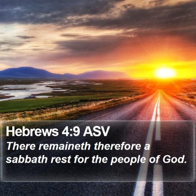 Hebrews 4:9 ASV Bible Verse Image