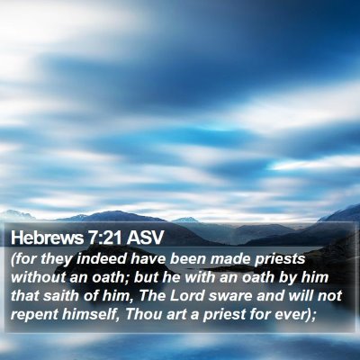 Hebrews 7:21 ASV Bible Verse Image