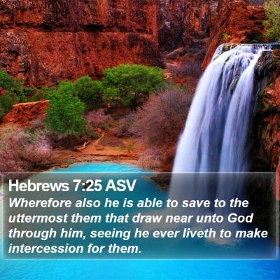 Hebrews 7:25 ASV Bible Verse Image