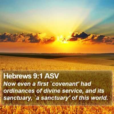 Hebrews 9:1 ASV Bible Verse Image