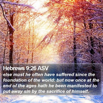 Hebrews 9:26 ASV Bible Verse Image